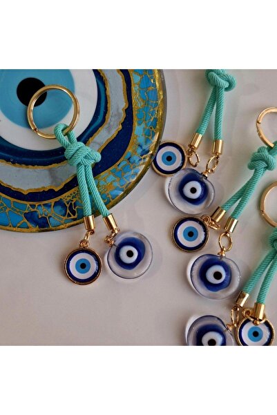 Svc Aksesuar Πολυτελές δώρο Ζευγάρι με χάντρες από γυαλί με μάτι - Τυρκουάζ (...