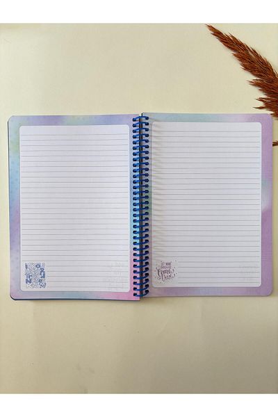 Adalinhome Atakids Lizy Striped Spiral School Notebook |   12 X 15cm |   100 Sheets