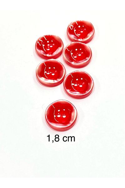 karantuhafiye Pearlescent Button / Italian Pearlescent Button /2911/ Red / 1.8 cm