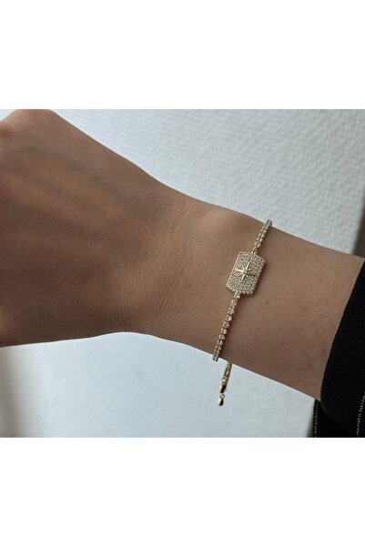 ÖNKÜTAKI Kuzey Yıldızı Model Su Yolu Gold Renk Bileklik