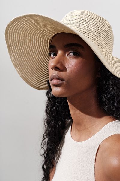 Manuka Wide Straw Hat Beige