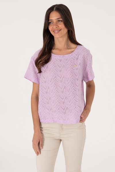 U.S. Polo Assn. Women's Lilac Short Sleeve Shirt 50299319-Vr034