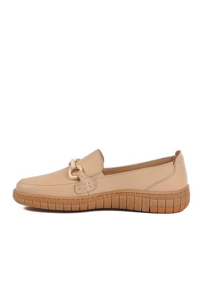 WALKWAY Beige Genuine Leather Women's Casual Shoes Voyager Z078 Z