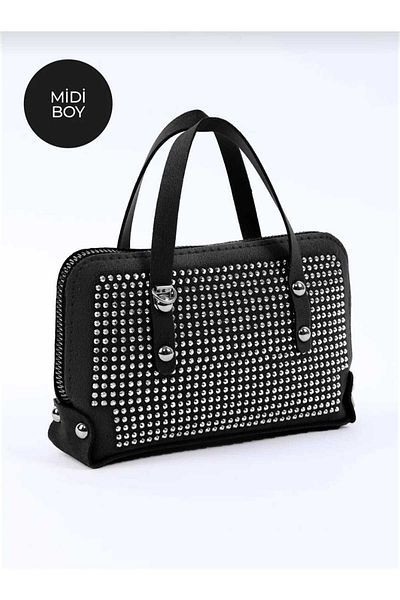 Octagon Bag Midi Size Stone Black