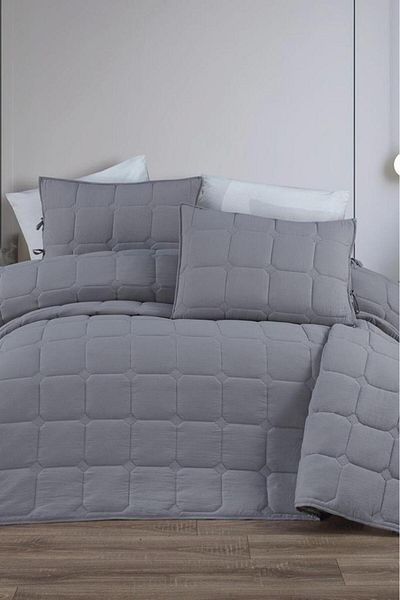Çeyiz Diyarı Cratos Comfort Double Bedspread Gray