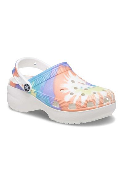 Crocs Women's Classic Platform Tie-Dye Graphic Clog