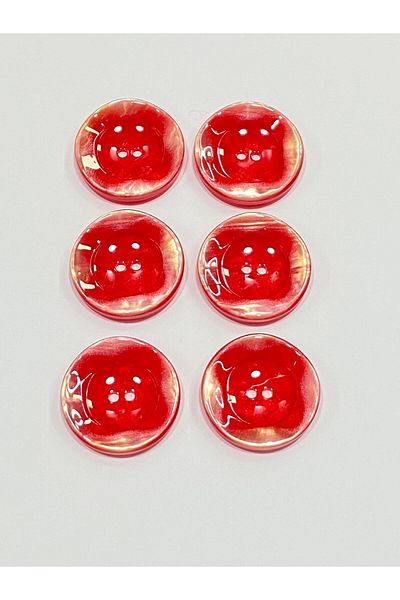 karantuhafiye Mother of Pearl Button / Italian Mother of Pearl Button /2911/ Red / 3.4 cm