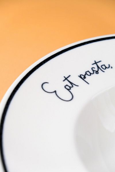 tabakevi Plate House Motto Pasta Plate Set of 6 29X5,5X4Cm