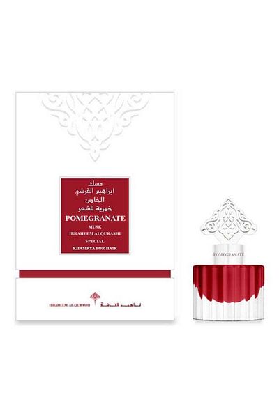 IBRAHEEM AL.QURASHI بخاخ شعر إبراهيم القرشي مسك خمرية رمان