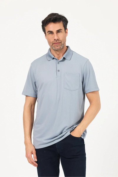 Wellalux Μπλουζάκι με κοντό μανίκι Polo Neck με τσέπη