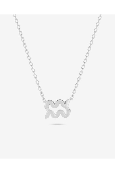 MEKS JEWELS Gümüş Kova Burcu Kolyesi