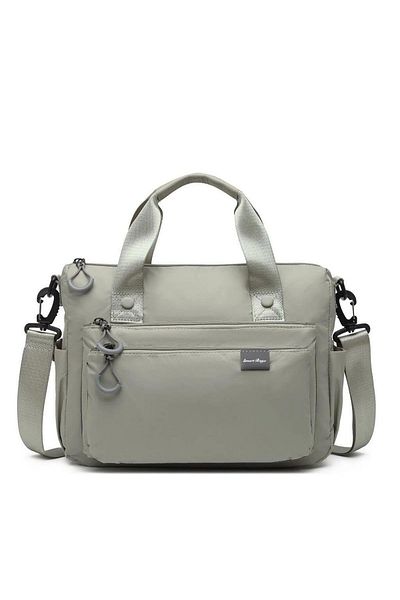 SMART BAGS Ултра лека светло сива дамска чанта през рамо Smb-3141