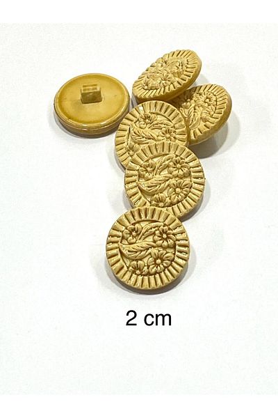 karantuhafiye Vintage Style Italian Button / Set of 6 / 2913 / 2 cm
