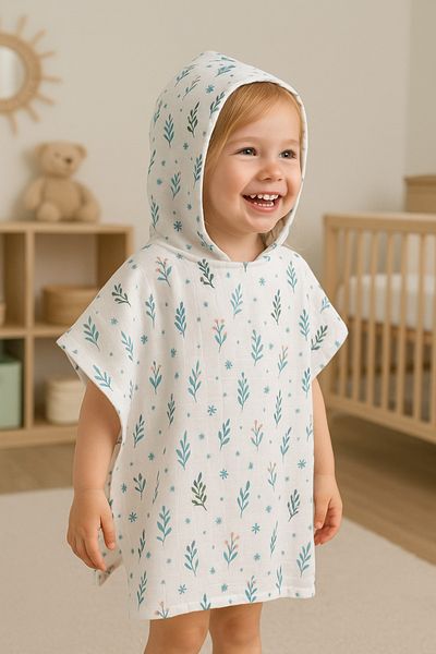 Baby Cais Collection معطف الشاطئ للأطفال من الموسلين العضوي