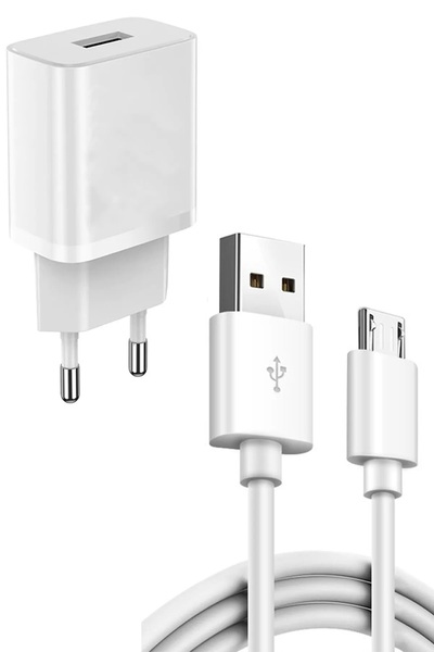 Cepsuar Micro Usb Girişli Tüm Akıllı Cihazlara Uyumlu Data Aktarım Kablosu Ve Adaptör Hızlı Şarj Cihazı