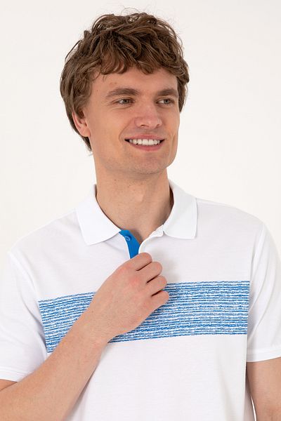 U.S. Polo Assn. Men's Regular Fit Polo Neck White T-Shirt 50306812-Vr036