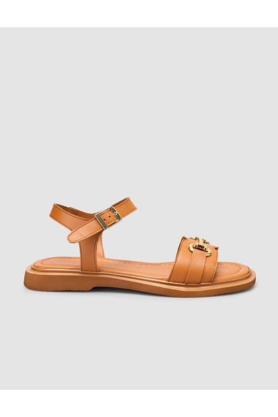 Cabani 100% Genuine Leather Tan Women's Sandals