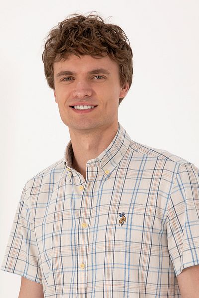 U.S. Polo Assn. Men's Indigo Short Sleeve Shirt 50299616-Vr028