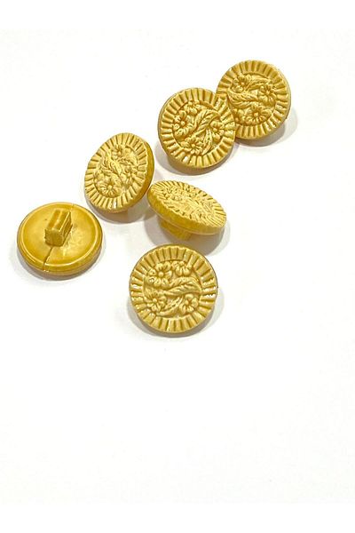 karantuhafiye Vintage Style Italian Button / Set of 6 / 2913 / 1.5 cm
