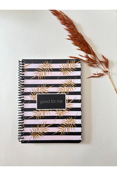Adalinhome Atakids Lizy Striped Spiral School Notebook |   12 X 15cm |   100 Sheets