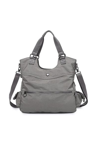SMART BAGS Metallic Fabric Shoulder Bag Bc 3221 - Dark Gray