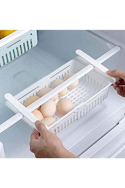 Freshmate Refrigerator Food Storage Organizer White Pack of 2