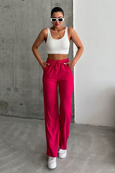 Trendseninle Women's Spanish Leg Comfortable Fit Trousers