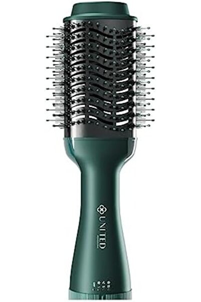 United Pro فرشاة فرد الشعر الأيونية الاحترافية من يونايتد، UN-6219، لون أخضر