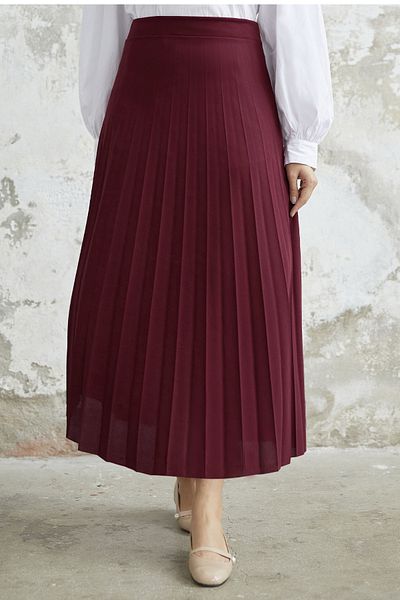 InStyle Fusta plisată din elastic Luisa Beli - roșu