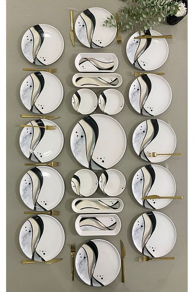 Borser Asorti 21 Piece Breakfast Set for 12 People