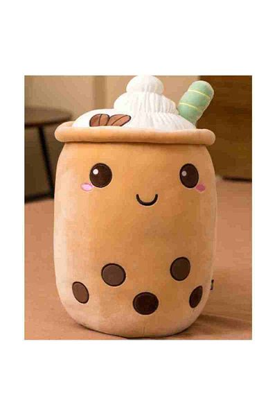 OEM Plush Pillow 70 cm Cute Boba Tea For Children, Fluffy Hugging Pillow, Green