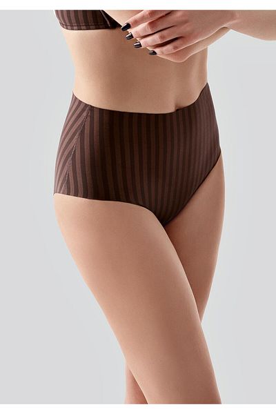 C&City Laser Cut High Waist Panties C19211 Brown