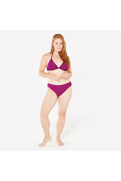 Decathlon Women's Triangle Bikini Top - Purple - Textured - Mae