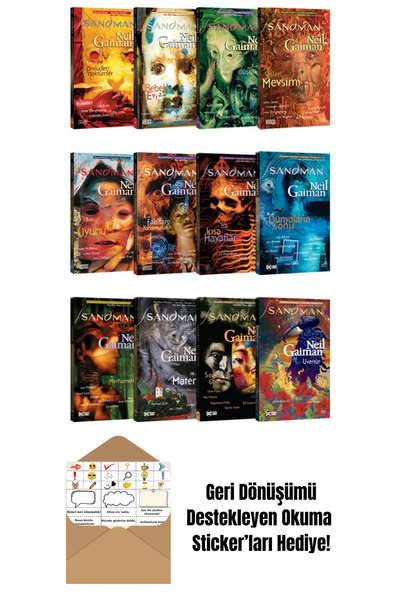 İthaki Yayınları Sandman 12 Kitap Takım + Okuma Sticker'ları