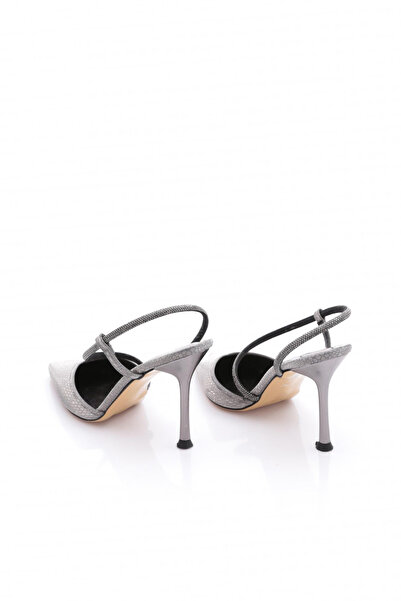 DGN 205 Pantofi de seară cu toc pentru femei cu șnur de piatră