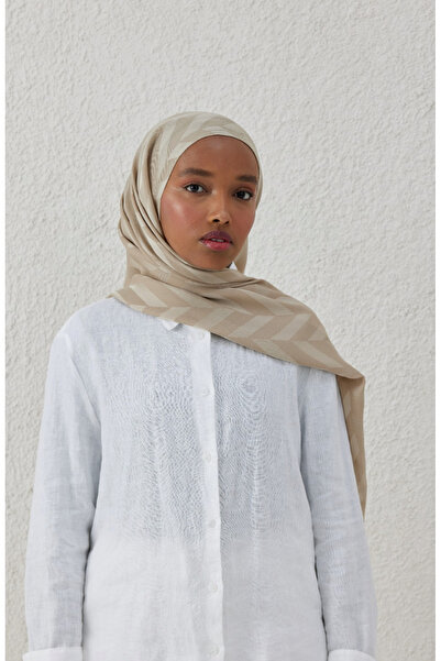 VALORSCARF Valor balıksırtı desen şal bal beji