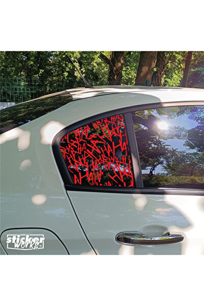 Sticker Works EGEA Kelebek Glass Hahaha Pattern - يمين يسار