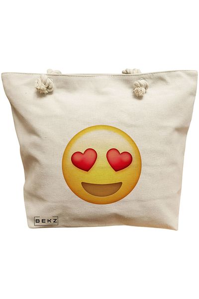 BEKZ Sacosa Textila Cu Fermoar, Geanta Tote, Model Reading Puppy 29 38 X 34.5 Cm, Alb, ®