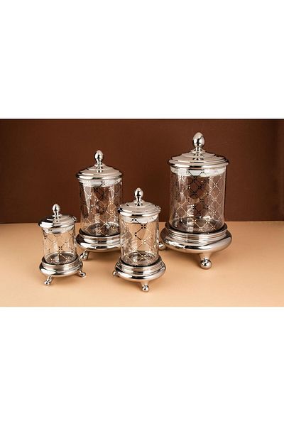 TOHFAT-AL MAIDAH Deluxe 4-Piece Lid Spice Storage Set
