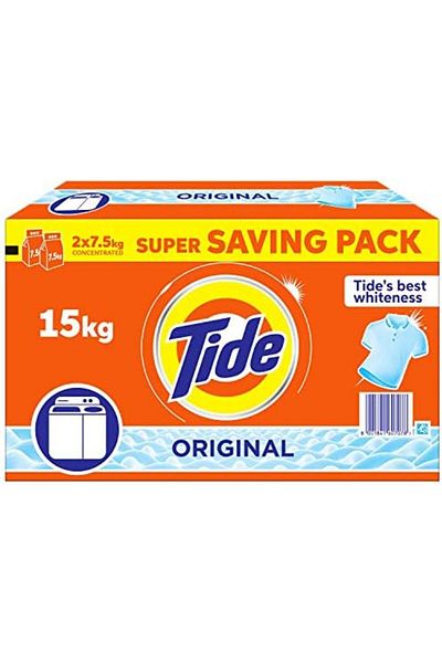 Tide Original Scent Laundry Detergent Powder 7.5 Kg, Pack of Two 1500 Grams