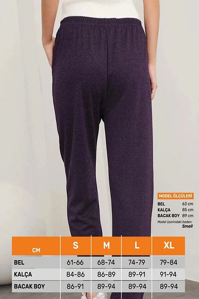 Pastimost Anti-Sweat Comfortable Fit Elastic Waist Wide Leg Side Pockets Woolen Ecrin Trousers
