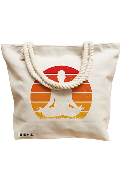 BEKZ Textile Bag With Zipper, Tote Bag, Model Books 4 38 X 34.5 Cm, ​​White, ®
