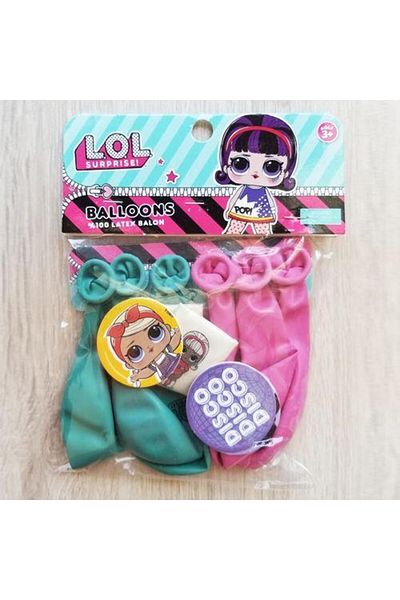 DODOMAR Lol Doll Printed Balloon 7 Pieces Set with 3 Taso Gifts