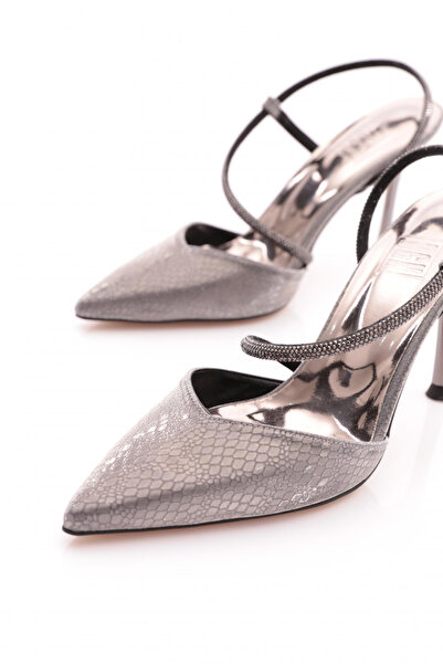 DGN 205 Pantofi de seară cu toc pentru femei cu șnur de piatră