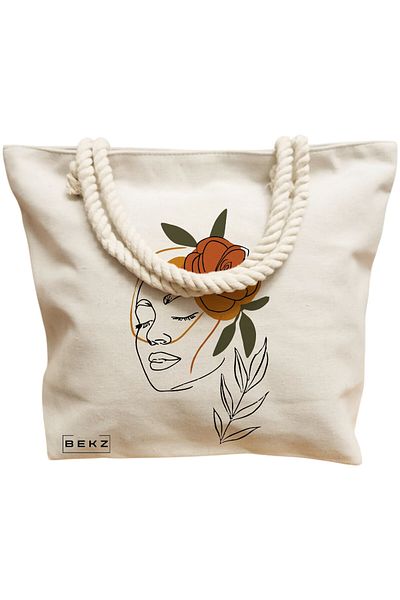 BEKZ Zippered Textile Bag, Tote Bag, Not To Brag But I Don't Need Alcohol To Make Bad Decisions Model