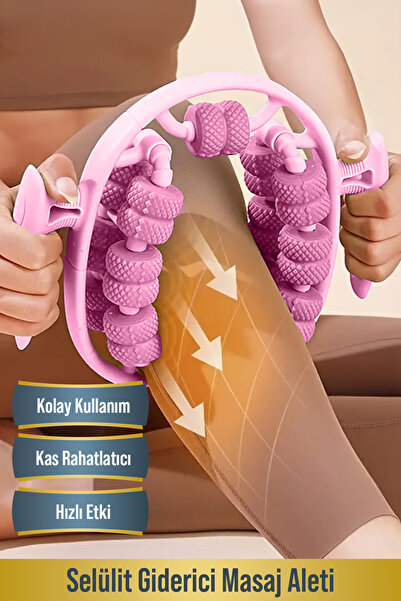 ALFAGİFT Selülit Giderici Sıkılaştırıcı Masaj Aleti- 13 Tekerlekli Kas Gevşet...