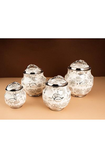 TOHFAT-AL MAIDAH Deluxe 4-Piece Lid Spice Storage Set