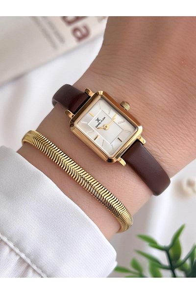 Daniel Klein Minimalist Model Leather Cord 3 Atm Water Resistant Special Design Women's Wristwatch+Bracelet