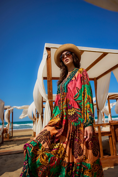 LOCCO Women's Geometric Banquet Dress Red