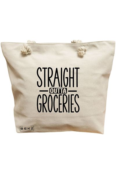 BEKZ Textile Bag With Zipper, Tote Bag, Model Books 25 38 X 34.5 Cm, ​​White, ®